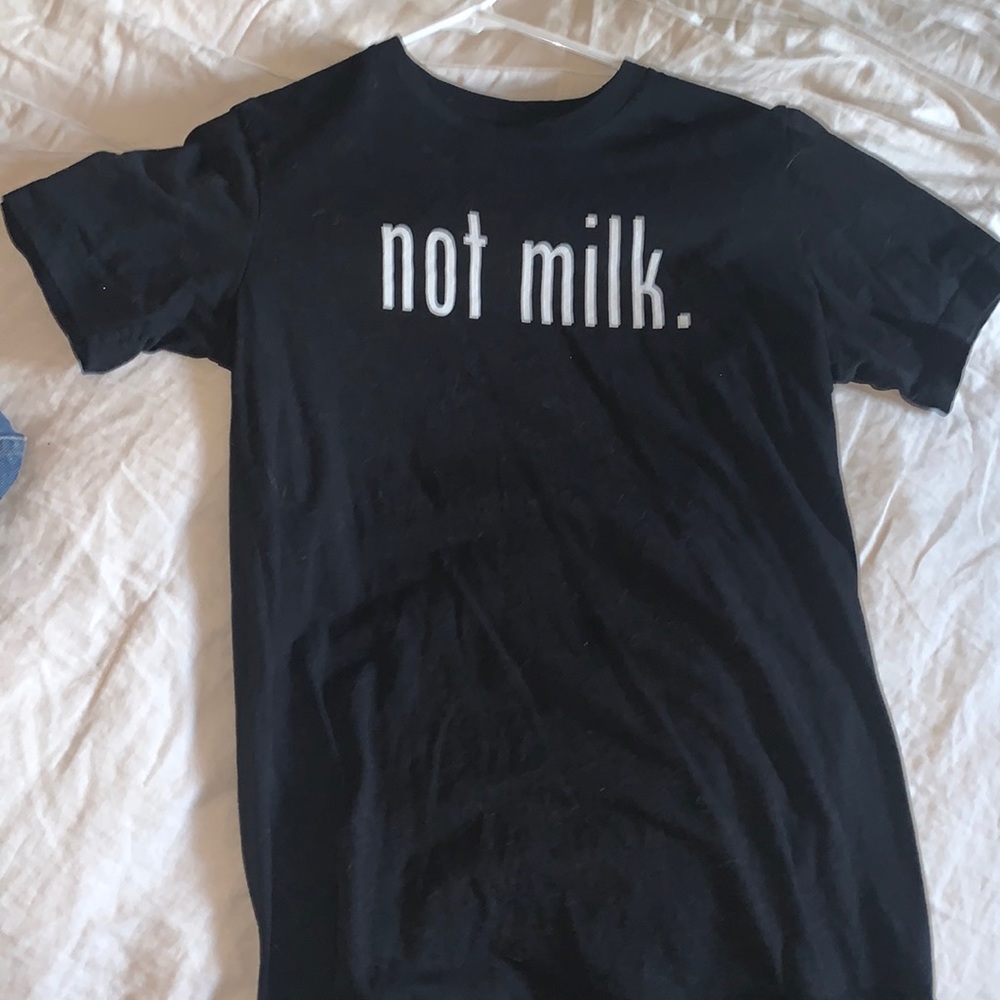 Vegan NOT MILK black tee